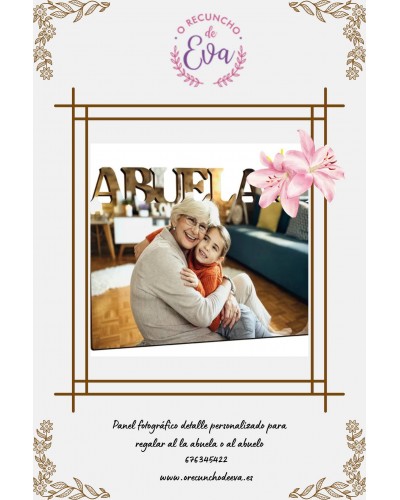 Panel fotográfico abuelo/abuela/abuelos