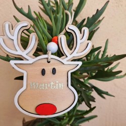 Bola navidad en forma de reno