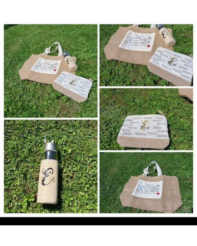 Conjunto bolsa, neceser y botella personalizado